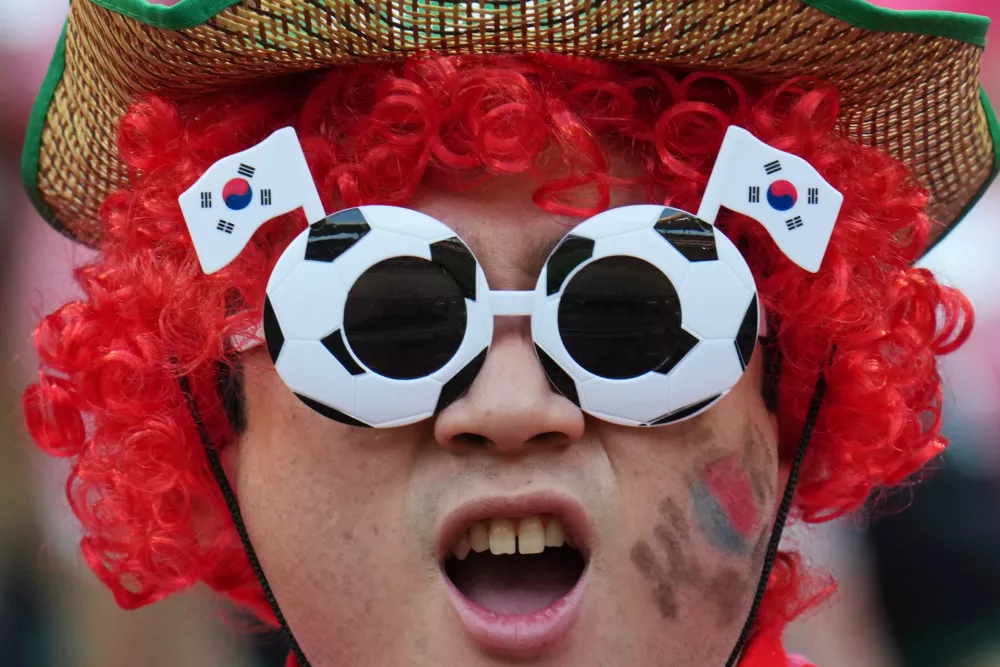 South Korean fans react ahead of the World Cup Group A soccer match between South Korea and Czechia in Zapopan, near Guadalajara, Mexico, Thursday, June 11, 2026. (AP Photo/Matias Delacroix) / Foto: Matias Delacroix