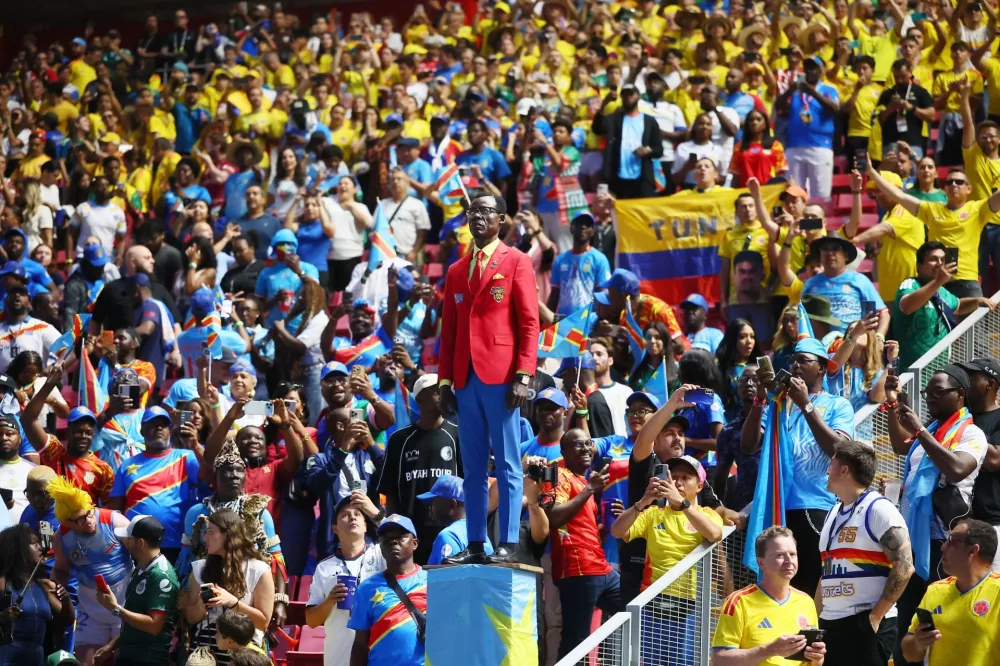 Soccer Football - FIFA World Cup 2026 - Group K - Colombia v DR Congo - Estadio Guadalajara, Guadalajara, Mexico - June 23, 2026 DR Congo fan Michel Nkuka Mboladinga before the match REUTERS/Eloisa Sanchez / Foto: Eloisa Sanchez