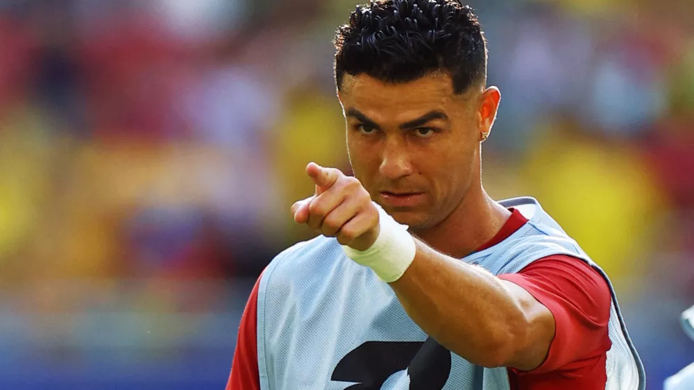 Soccer Football - FIFA World Cup 2026 - Group K - Colombia v Portugal - Miami Stadium, Miami Gardens, Florida, U.S. - June 27, 2026 Portugal's Cristiano Ronaldo during the warm up before the match IMAGN IMAGES via Reuters/Nathan Ray Seebeck