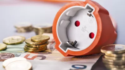 Socket with coins and banknotes