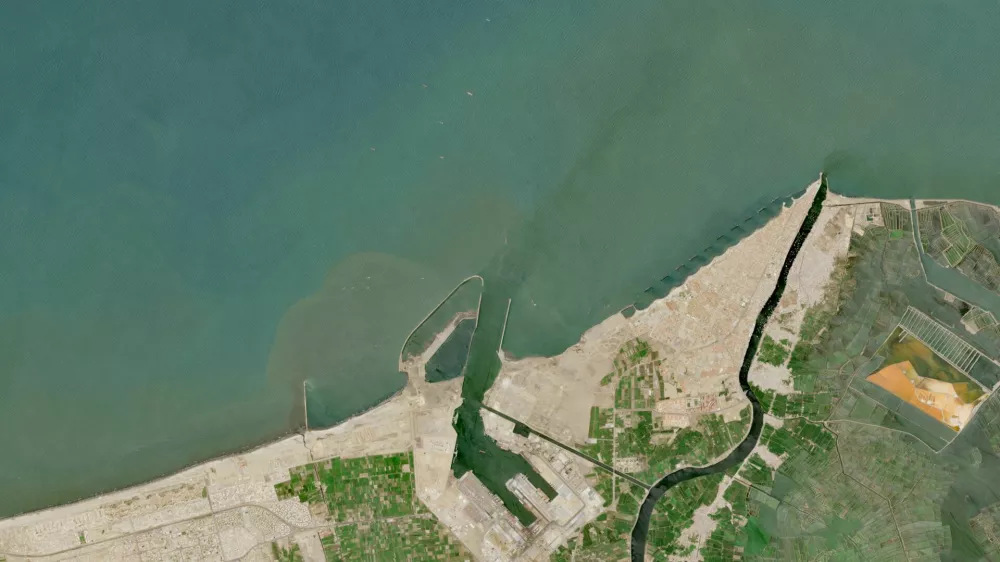 A view of the Damietta port, Egypt, July 28, 2026. European Union/Copernicus Sentinel-2/Handout via REUTERS. THIS IMAGE HAS BEEN SUPPLIED BY A THIRD PARTY. MANDATORY CREDIT.
