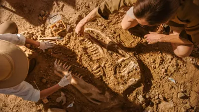 Paleontologi med delom. Tak&scaron;na izkopavanja so precej zahtevna ter zaradi vročine in okoli&scaron;čin tudi nevarna.