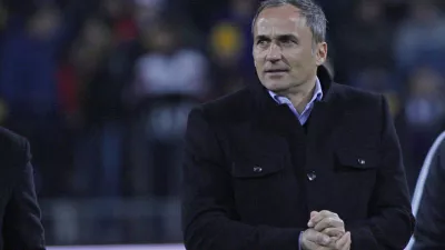 glavni trener NK Maribor Darko Milanič - nogomet - Maribor: Lazio Rim, evropska liga, 6. krog: skupina J- mariborski nogometa&scaron;i so v izgubili proti Laziu z 0:4          //FOTO: Luka Cjuha 