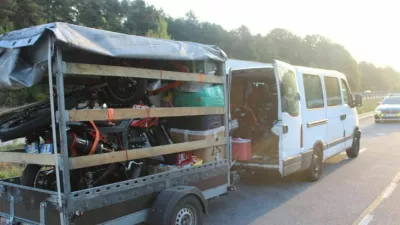 Celjski policisti so ustavili Romune, ki so prevažali ukradene motorje. 