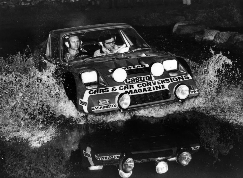 Alan Conley za volanom crusaderja na reliju Illuminations, 7. oktobra 1973.
