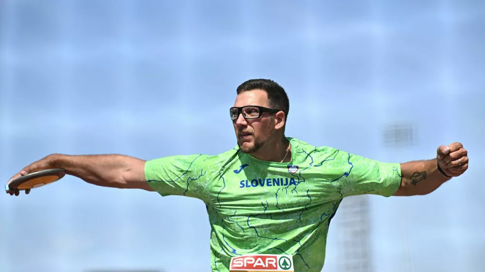 Athletics - European Athletics Championships - Alexander Stadium, Birmingham, Britain - August 11, 2026 Slovenia's Kristjan Ceh in action during the men's discus throw qualification REUTERS/Dylan Martinez