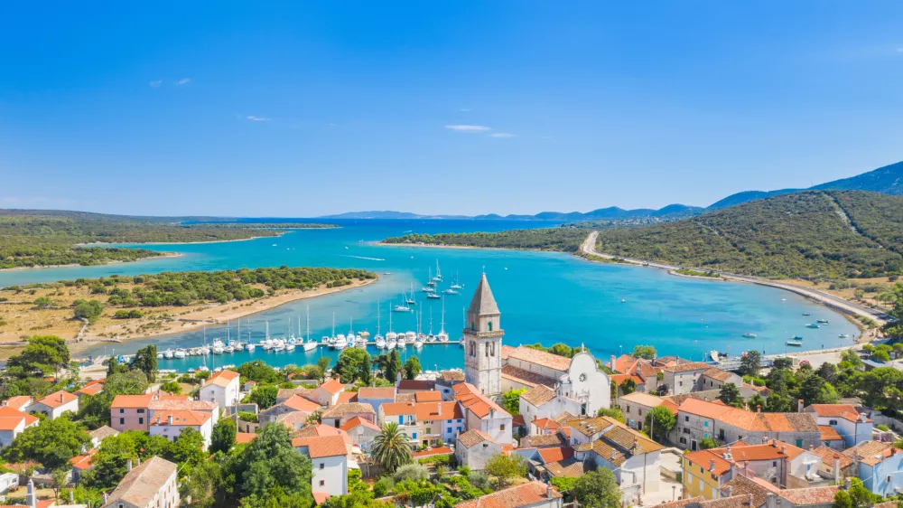 Historic town of Osor between islands Cres and Losinj, Croatia