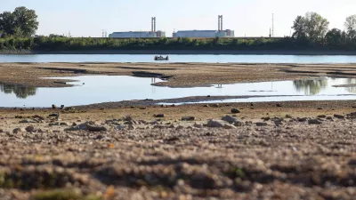 The MVM Paks Nuclear Power Plant, which had to close its Reactor 3 due to extremely low water levels on the Danube River, is seen in Paks, Hungary, Wednesday July 29, 2026. (Daniel Kiss)