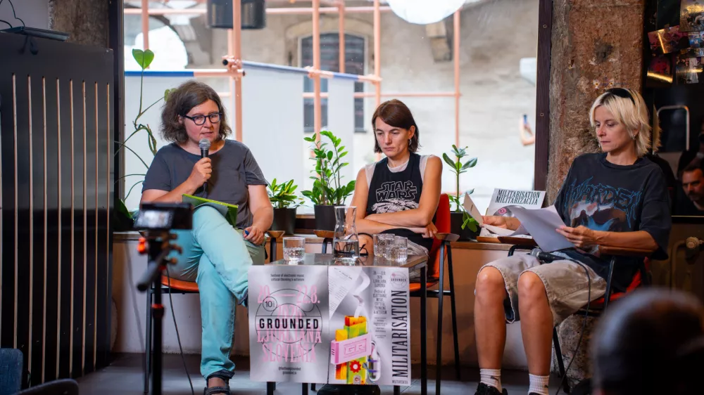 Ljubljana, Pritlicje.Novinarska konferenca pred Festivalom Grounded, ki bo od 20. do 22. avgusta.