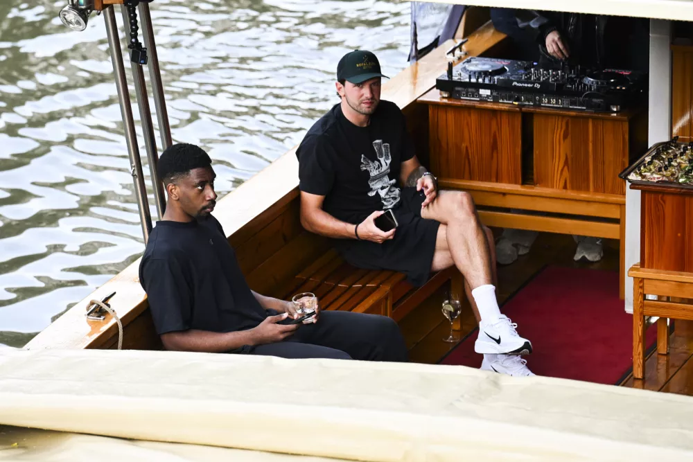 21.08.2026 - Luka Dončić s soigralci iz Los Angeles Lakers na obisku v Ljubljani FOTO: Nik Erik Neubauer