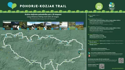 Zemljevid poti po Pohorju in Kozaku.