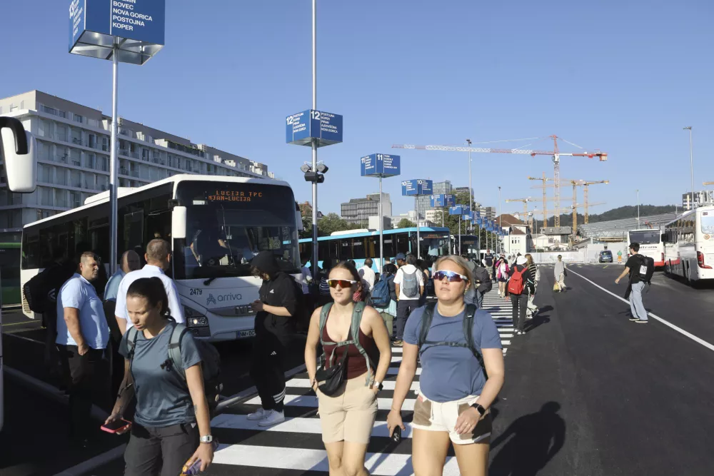 24.8.2026 - nova začasna avtobusna postaja ljubljanaFoto: Luka Cjuha