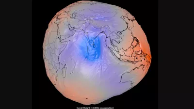 Model, ki je Zemljo prikazal kot krompir v vesolju. / Foto: Nasa