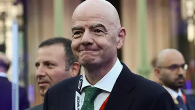 President of FIFA Gianni Infantino attends the closing ceremony of the Esports World Cup at the Grand Palais in Paris, France, August 23, 2026. Teresa Suarez/Pool via REUTERS 