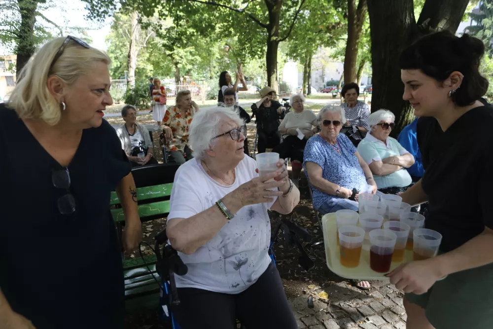 27.8.2026 - DSO Tabor - dom upokojencev - starost - dolgotrajna oskrba - sosedsko druženje in ples pod kro&scaron;njami v parku Tabor Foto: Luka Cjuha