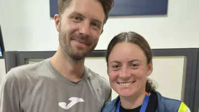 Tamara Zidan&scaron;ek in Matija &Scaron;trasner na leto&scaron;njem OP ZDA