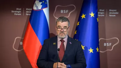 Bled, Rikli Balance HotelBlejski strateski forum 2026.Novinarska konferenca ministra za zunanje in evropske zadeve Toneta Kajzerja.
