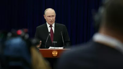 Russian President Vladimir Putin speaks during a press conference following the Shanghai Cooperation Organisation (SCO) summit in Bishkek, Kyrgyzstan September 2, 2026. Sputnik/Vyacheslav Prokofyev/Pool via REUTERS ATTENTION EDITORS - THIS IMAGE WAS PROVIDED BY A THIRD PARTY.