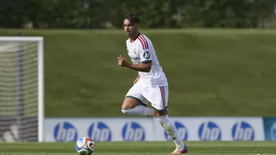 July 28, 2026, Madrid, Spain/Madrid, Spain: Raul Asencio of Real Madrid CF seen in action during the Real Madrid CF training session held in collaboration with CD Leganes at Alfredo Di Stefano stadium. Final score; Real Madrid CF 4:1 CD Leganes.Real Madrid CF held a training session with CD Leganes at Alfredo Di Stefano Stadium in Madrid, Spain. Final score: Real Madrid CF 4:1 CD Leganes,Image: 1119520694, License: Rights-managed, Restrictions:, Model Release: no 