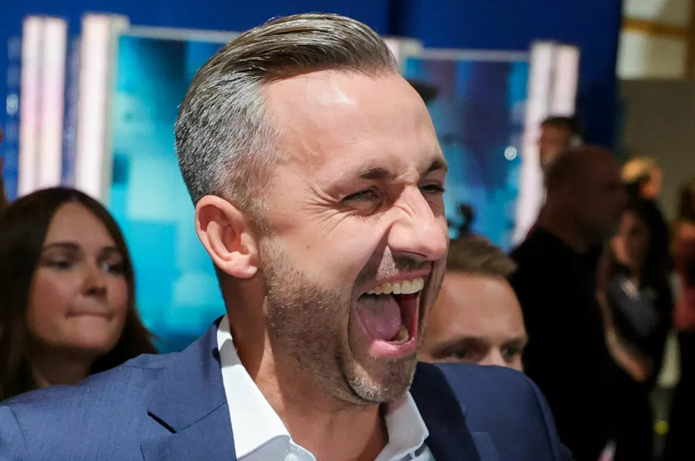 Top candidate of the far-right Alternative for Germany (AfD), Ulrich Siegmund reacts after polls closed, on the day of the Saxony-Anhalt state elections, in Magdeburg, Germany, September 6, 2026. REUTERS/Fabrizio Bensch