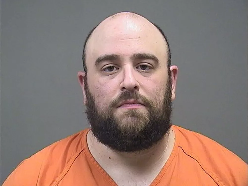Patrick Havas, accused by the Ohio State Highway Patrol of knocking over ​multiple people at the Canfield Fair while trying to reach Democratic gubernatorial candidate of Ohio Amy Acton, poses for a booking photo at the Mahoning County Jail in Youngstown, Ohio, U.S., September 6, 2026. Mahoning County Sheriff's Office/Handout via REUTERS. THIS IMAGE HAS BEEN SUPPLIED BY A THIRD PARTY