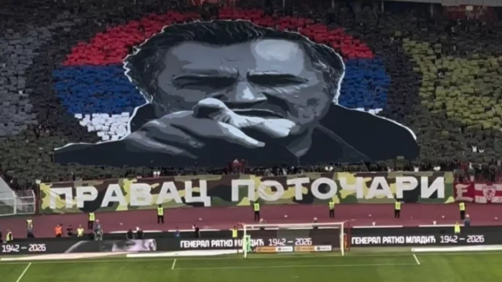 Stadion marakana v Beogradu, spomin na Ratka Mladića