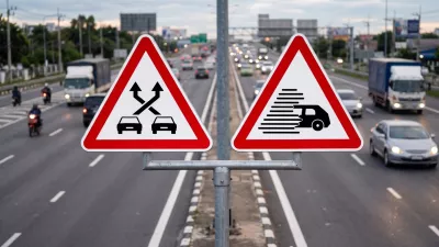Dva nova znaka na cestah. Slika je ustvarjena s pomočjo umetne inteligence. / Foto: Google Gemini