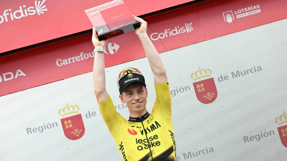02-09-2026 Vuelta A Espana Tappa 11 Cartagena - Lorca 2026, Visma - Lease A Bike Brennan, James Matthew Lorca,Image: 1130156761, License: Rights-managed, Restrictions: PUBLICATIONxNOTxINxITAxFRAxNED, Model Release: no 