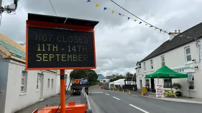 Preparations are made in Doonbeg, Ireland, Thursday Sept. 10, 2026, during the Irish Open golf tournament and ahead of US President Donald Trump arrival. (Claudia Savage/PA via AP)