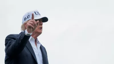 U.S. President Donald Trump attends the Amgen Irish Open at Trump International Golf Links in Doonbeg, Ireland, September 13, 2026. REUTERS/Kylie Cooper
