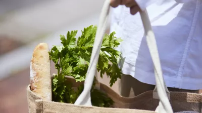 Japanese woman with shopping bags