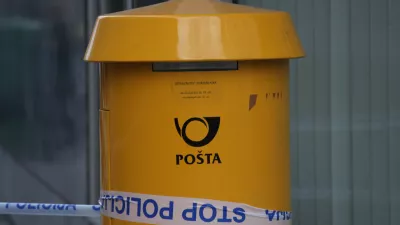 - ilustrativna fotografija - rop pošte - poštni nabiralnik in policijski trak///FOTO: Luka Cjuha