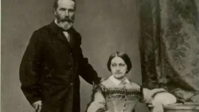 Zakonca Hočevar sta leta 1860&ndash;1862 živela v Gradcu, kjer je ta fotografija nastala, tam pa sta prenovila Hotel zur Stadt Triest in ga nato ugodno prodala naprej. F arhiv Posavski muzej Brežice / Foto: Arhiv Posavski Muzej Brežice
