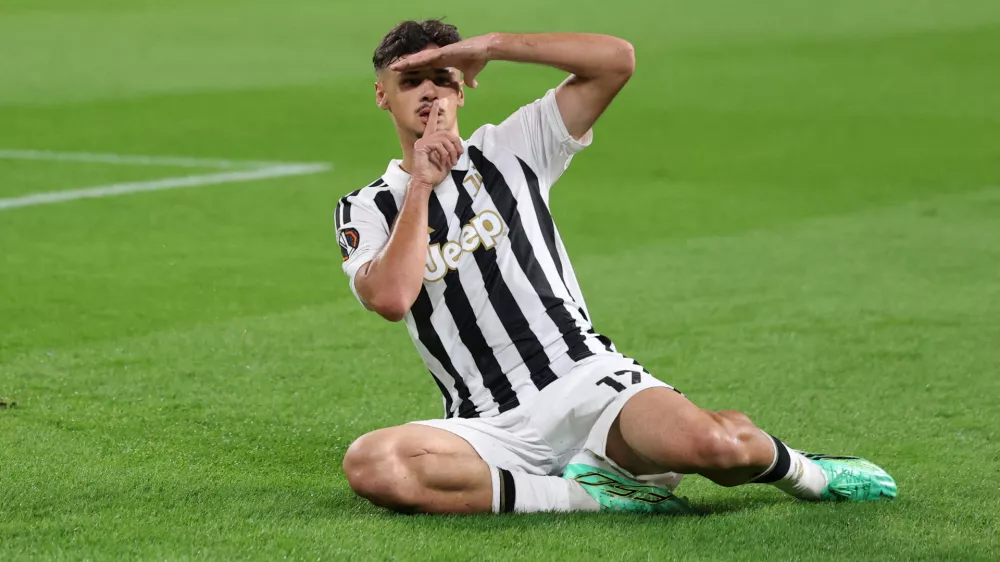 Soccer Football - UEFA Europa League - Juventus v NEC - Allianz Stadium, Turin, Italy - September 17, 2026 Juventus' Kerim Alajbegovic celebrates scoring their second goal REUTERS/Claudia Greco   TPX IMAGES OF THE DAY