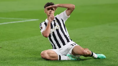 Soccer Football - UEFA Europa League - Juventus v NEC - Allianz Stadium, Turin, Italy - September 17, 2026 Juventus' Kerim Alajbegovic celebrates scoring their second goal REUTERS/Claudia Greco   TPX IMAGES OF THE DAY