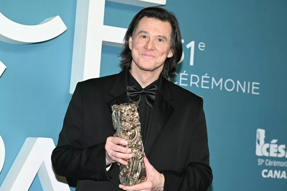 Us actor Jim Carrey receives the Honorary Cesar Award poses in the winners room with Cesar Awards during &Ecirc;the 51th Cesar Film Awards 2026 ceremony at l'Olympia on February 26, 2026&Ecirc;&Ecirc;in Paris, France//NIVIERE_dav2343164/Credit:David Niviere/SIPA/2602262359,Image: 1078560157, License: Rights-managed, Restrictions:, Model Release: no 
