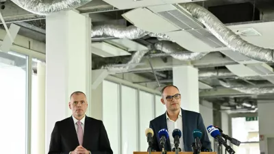 Slovenija, Ljubljana, 16.07.2026, 16. julij 2026Novinarska konferenca ministra za pravosodje Mihaela Zupančiča in predsednika Demokratov Anžeta Logarja o predlogu zakona o specializiranih organih za obravnavo korupcijskih kaznivih dejanj in organiziranega kriminala, politika, Anže Logar, Mihael Zupančič,Foto: Žiga Živulović jr./F.A.Bobo