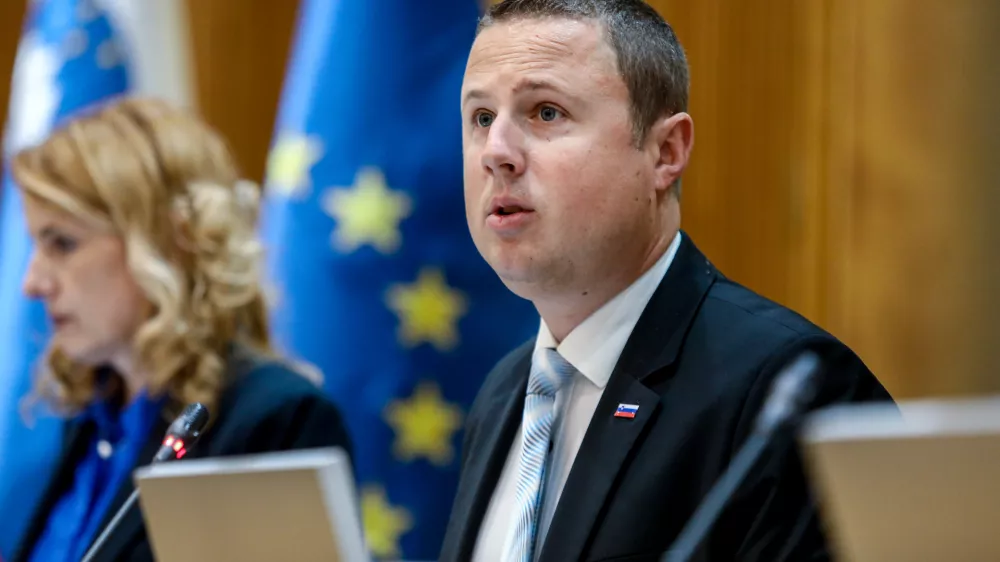 Žan Mahnič2.6.2026 - predstavitev kandidata za ministra za notranje zadeve in javno upravo Francija Matoza pred pristojnim odborom DZFoto: Luka Cjuha