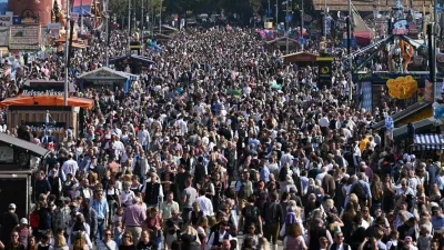 People gather on the last day of the 191st Oktoberfest, the world's largest beer festival in Munich, Germany, October 4, 2026. REUTERS/Angelika Warmuth