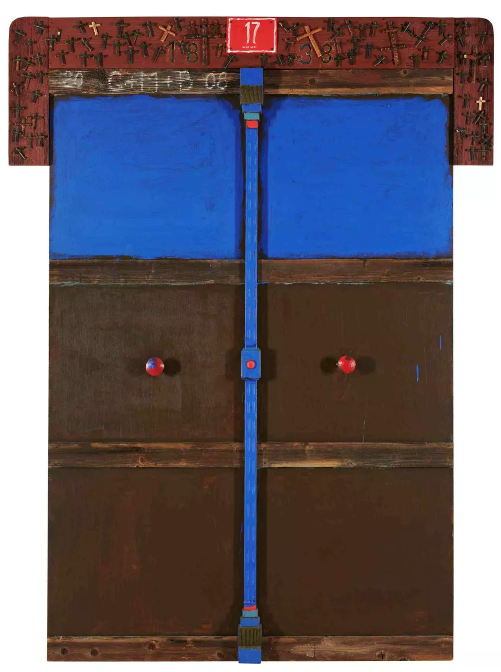 Bogdan Borčič: Blatnikova vrata (2008); akril, les, železo; 218 x 165 cm F Tomo Jeseničnik
