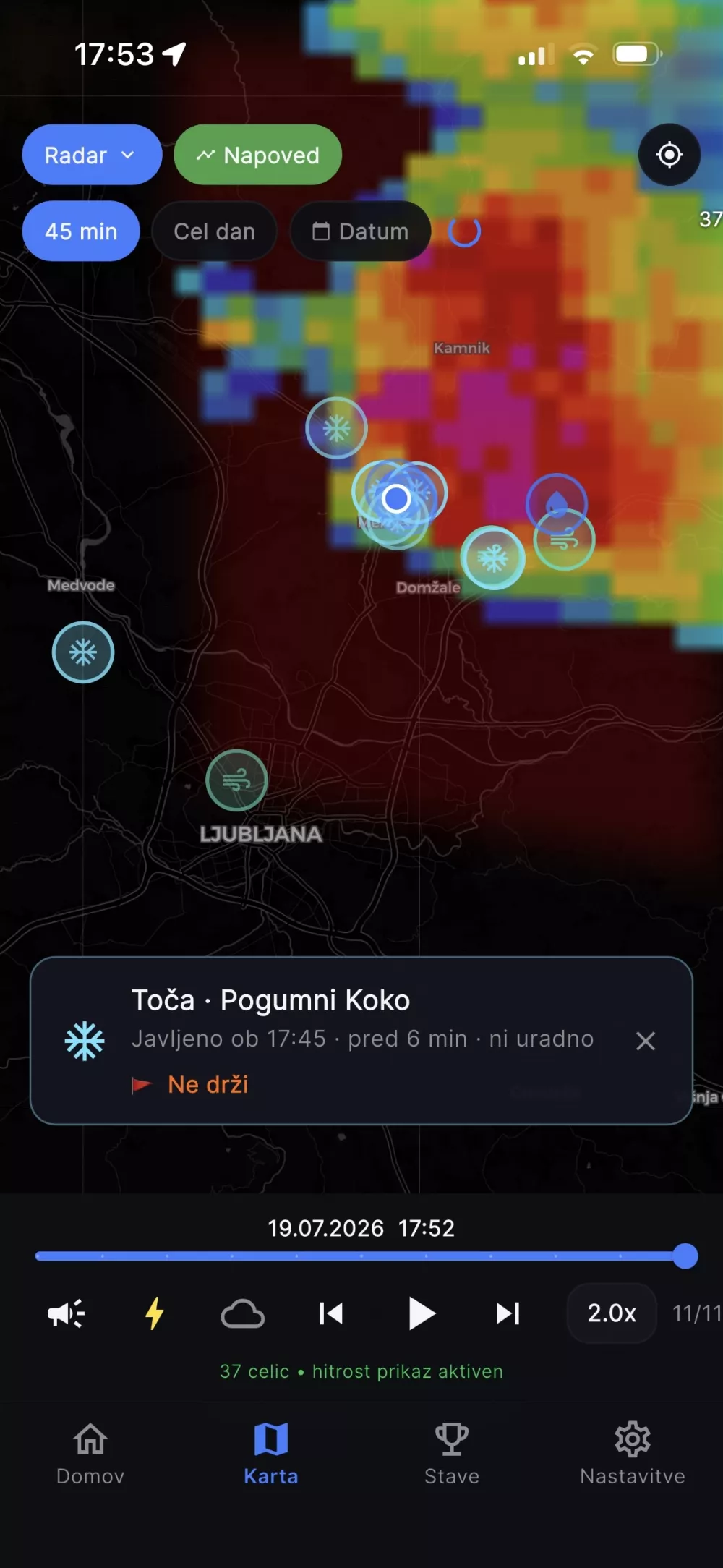 Kdaj bo začelo deževati? Slovenec iz hobija razvil aplikacijo, ki napove prihod padavin