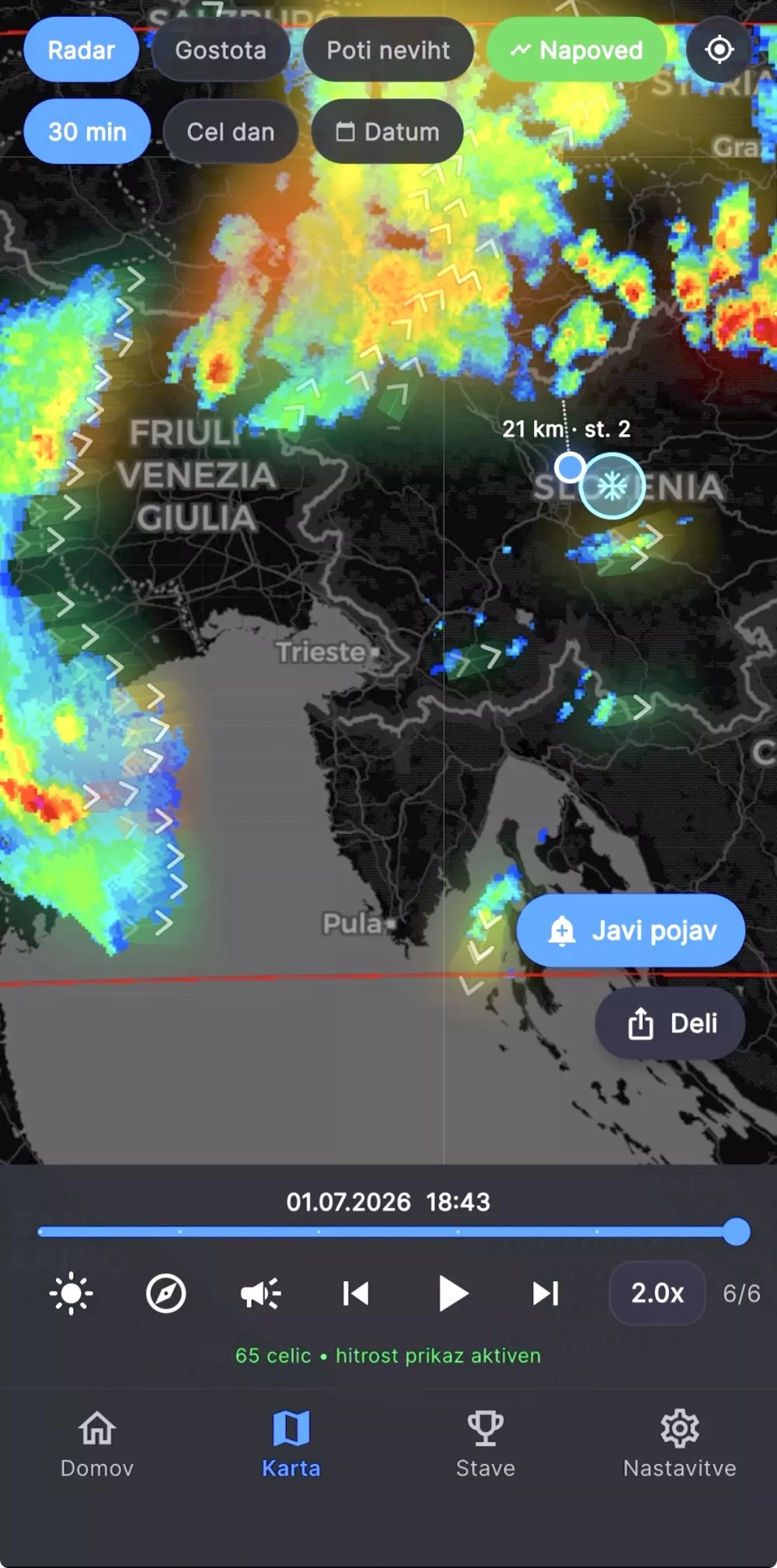 Kdaj bo začelo deževati? Slovenec iz hobija razvil aplikacijo, ki napove prihod padavin