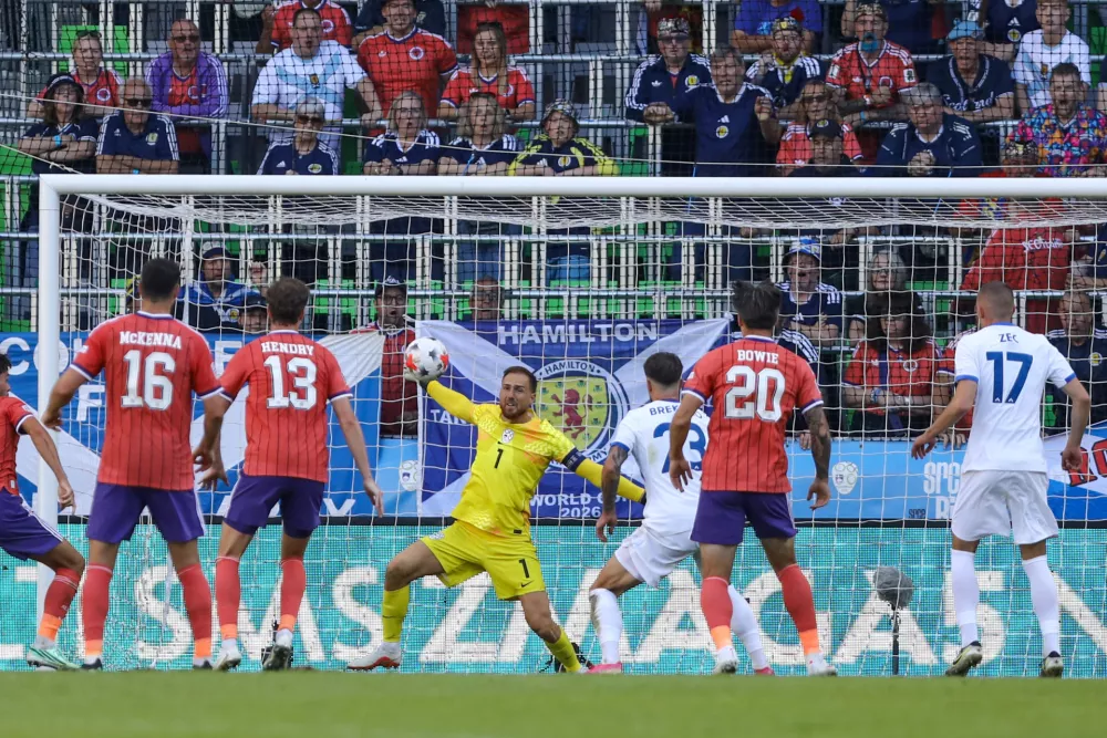 Jan Oblak26.9.2026 - Nogomet - reprezentanca slovenije - stadion Stožice - tekma Slovenija - &Scaron;kotska v prvem krogu evropske lige narodov.Foto: Luka Cjuha