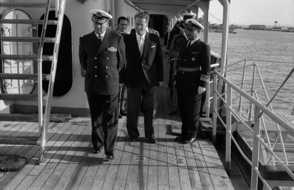 Tito na palubi ladje Galeb. Foto: wikipedia