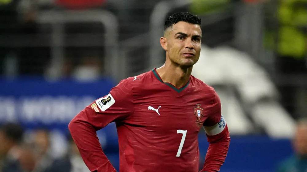 FILE PHOTO: Soccer Football - FIFA World Cup 2026 - Round of 16 - Portugal v Spain - Dallas Stadium, Arlington, Texas, U.S. - July 6, 2026 Portugal's Cristiano Ronaldo looks dejected after the match as Portugal are eliminated from the World Cup IMAGN IMAGES via Reuters/Jerome Miron/File Photo