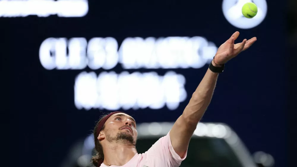 Tennis - ATP Masters 1000 - Shanghai Masters - Qizhong Forest Sports City Arena, Shanghai, China - October 11, 2026 Germany's Alexander Zverev in action during his round of 32 match against France's Quentin Halys REUTERS/Go Nakamura