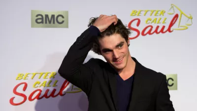 FILE PHOTO: Actor RJ Mitte poses at the premiere of the television series "Better Call Saul" at the Regal Cinemas L.A. LIVE in Los Angeles, California, January 29, 2015.  REUTERS/Mario Anzuoni/File Photo