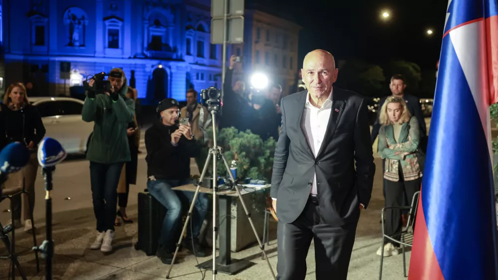 Janez Jan&scaron;a- 11.10.2026 - referendum o politični policiji in treh posvetovalnih referendumih - stranke SDS, NSi, SLS, Demokrati//FOTO: Jaka Gasar