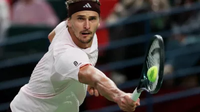 Tennis - ATP Masters 1000 - Shanghai Masters - Qizhong Forest Sports City Arena, Shanghai, China - October 13, 2026 Germany's Alexander Zverev in action during his round of 16 match against Kazakhstan's Alexander Bublik REUTERS/Tyrone Siu   TPX IMAGES OF THE DAY