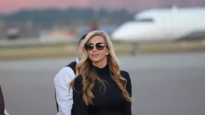 White House press secretary Katie Zacharia arrives with President Donald Trump at Glacier Park International Airport, Wednesday, Oct. 14, 2026, in Kalispell, Mont. (AP Photo/Alex Brandon)
